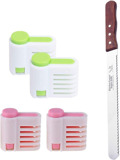 5 Pcs DIY Cake Slicer, Bread Cutter Slice Adjustable 5 Layers, Bread Cake Segmentation Toast Slice Layered Auxiliary Divider