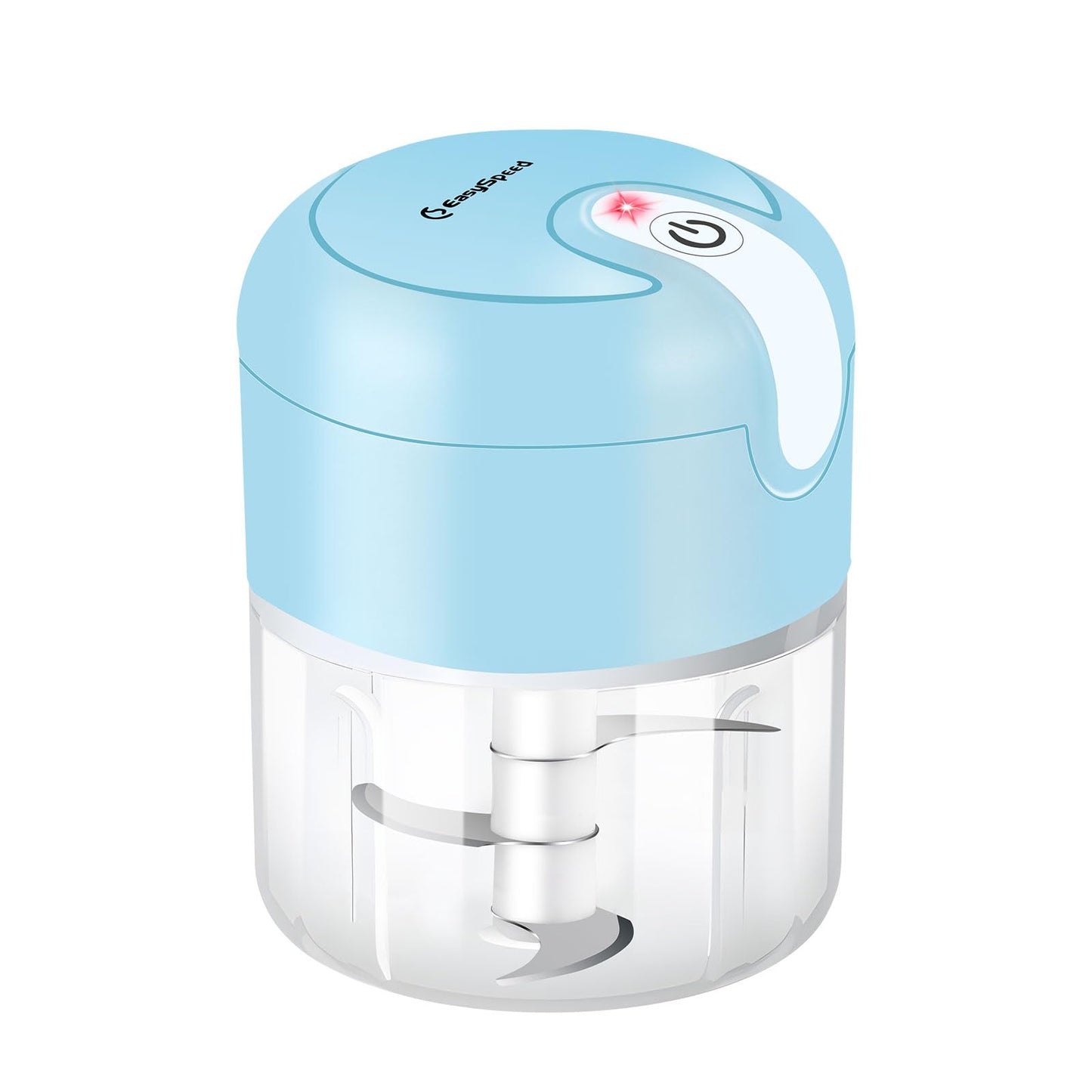 EASYSPEED Electric Garlic Chopper 1Cup, Mini USB Charging Wireless Food Processor with 304 Stainless Steel Blades, Portable Kitchen Meat Grinder for Onion, Garlic, Ginger, Chili, Fruit, Baby Food