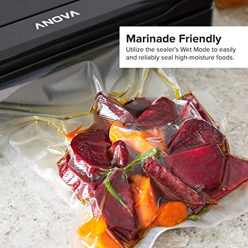 Zgrzewarka próżniowa Anova Culinary Precision Vacuum Sealer Pro, zawiera 1 rolkę worka, do gotowania metodą sous vide i przechowywania żywności, czarna, średnia