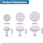 3Pcs Gear Cookie Cutters, Steampunk Cogs Plunger Mold, 3D Gear Cookie Stamp Mold, Clock Wheel Biscuits Fondant Molds for Cake Cookie food Decoration Cookie Cutters Baking Tools