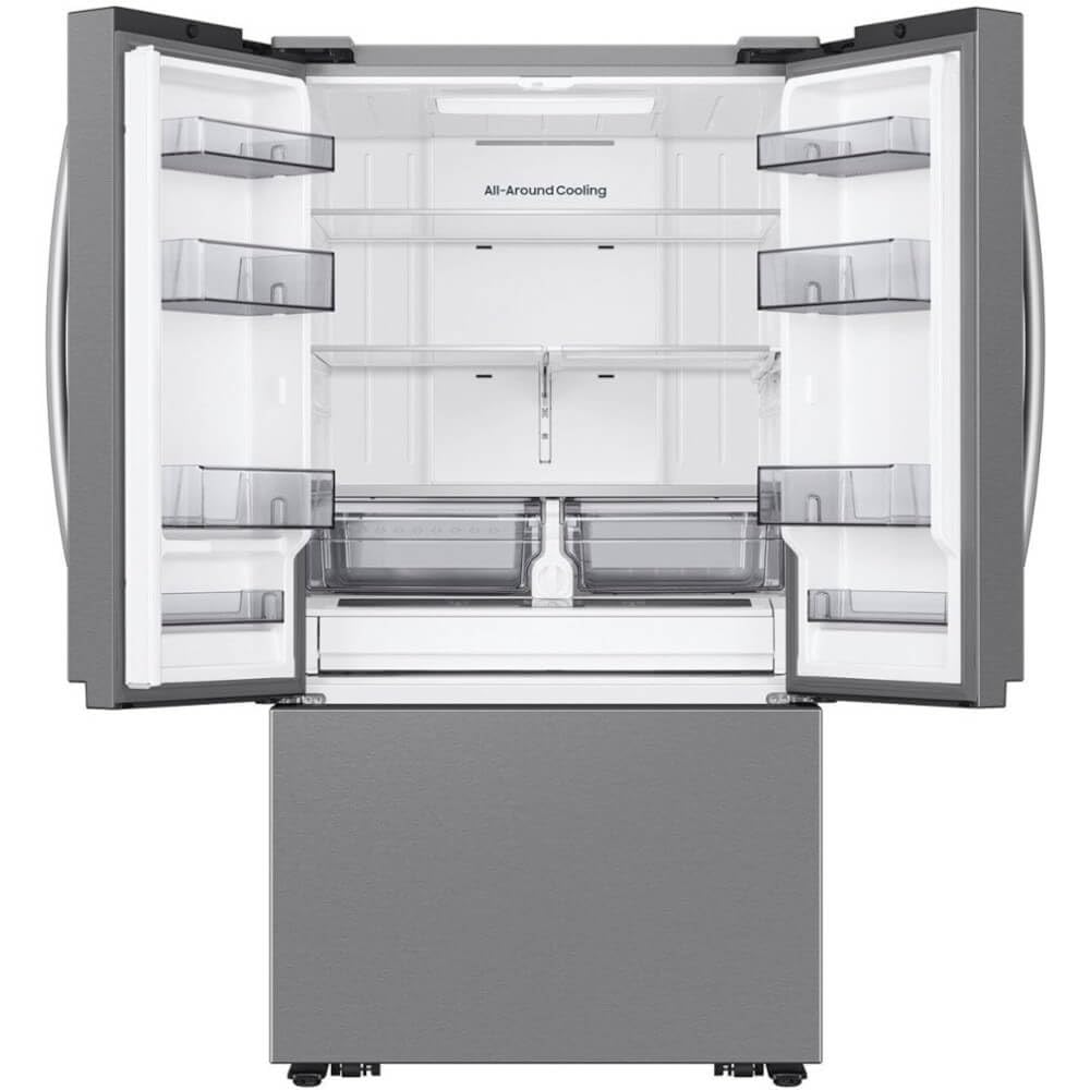 SAMSUNG RF32CG5100SR 32 Cu. Ft. Stal nierdzewna 3-drzwiowa inteligentna lodówka z drzwiami francuskimi