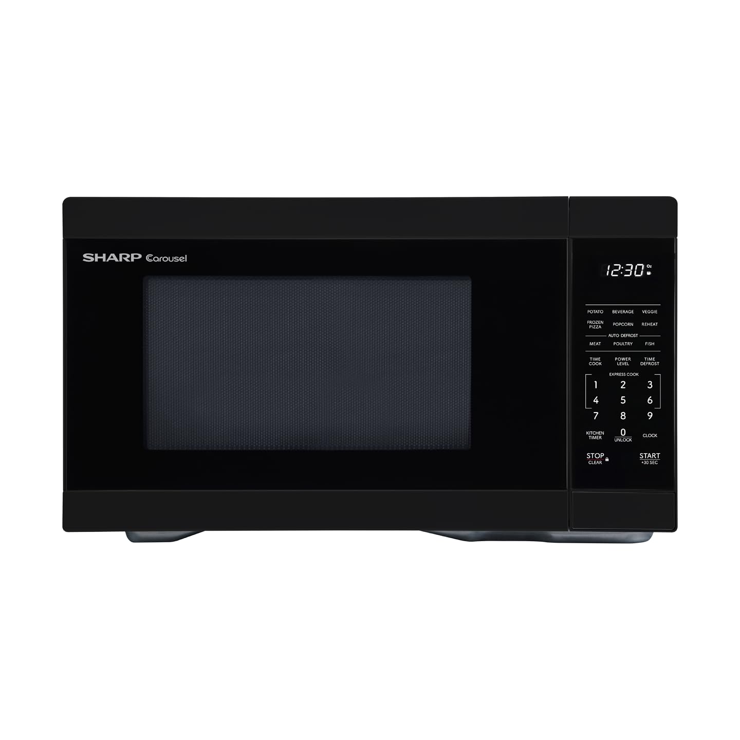 SHARP SMC1161KB Oven with Removable 12.4" Carousel Turntable, Cubic Feet, 1000 Watt Countertop Microwave, 1.1 CuFt, Black