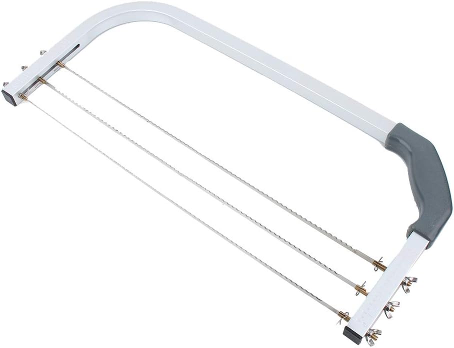 Ejoyous Cake Cutter Leveller, Stainless Steel 3 Wire Slicer for Perfect Cake Cutting Adjustable Cake Leveller Cutting Wire Leveller, for Birthday Layer Cake Ideal Kitchen Baking Tool