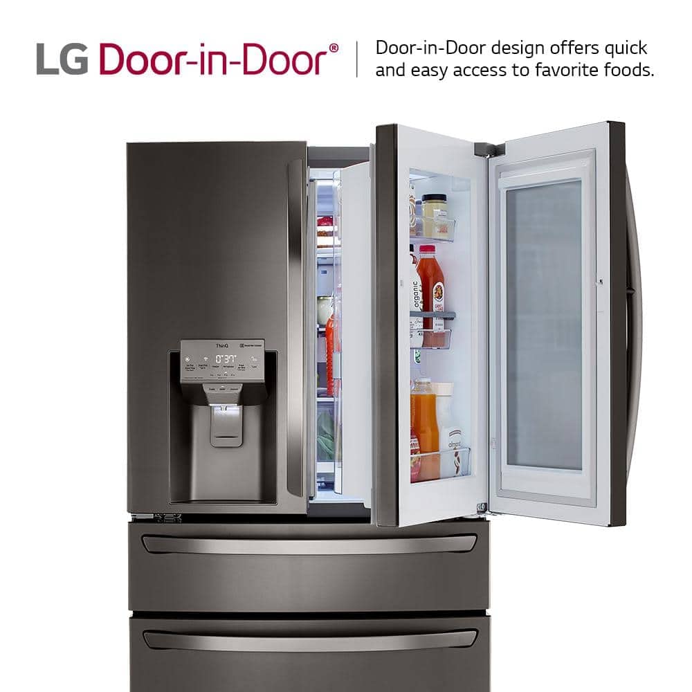 23 куб. фути. Розумний холодильник InstaView™ Door-in-Door® з підтримкою Wi-Fi та льодогенератором Craft Ice™, що встановлюється на стільницю, об'ємом 23 куб. фути