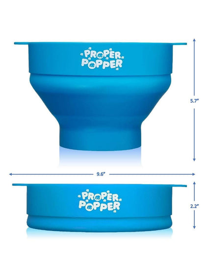 The Original Proper Popper Microwave Popcorn Popper, Silicone Popcorn Maker, Collapsible Bowl BPA Free & Dishwasher Safe - (Turquoise)