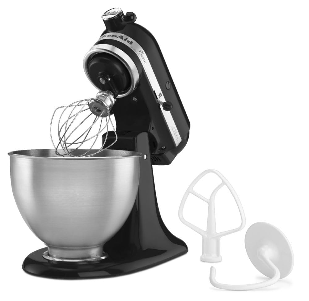 Mikser stojący KitchenAid Classic Series 4,5 kwarty z głowicą pochylaną K45SS, Onyx Black
