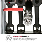 KICHKING Natural Gas Floor Fryer, 3 Tube Commercial Deep Fryer with 2 Baskets, 40 lbs Capacity, 90000 BTU, Restaurant Stainless Steel Gas Upright Fryer, Deep Floor Fryer Consistent Temp 200-400°F