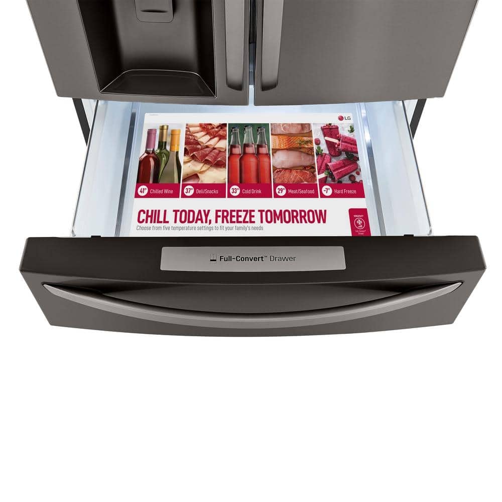 LG LRMDS3006D / LRMDS3006D / LRMDS3006D Розумний холодильник об'ємом 30 куб. футів з Wi-Fi та льодогенератором Craft Ice Maker.