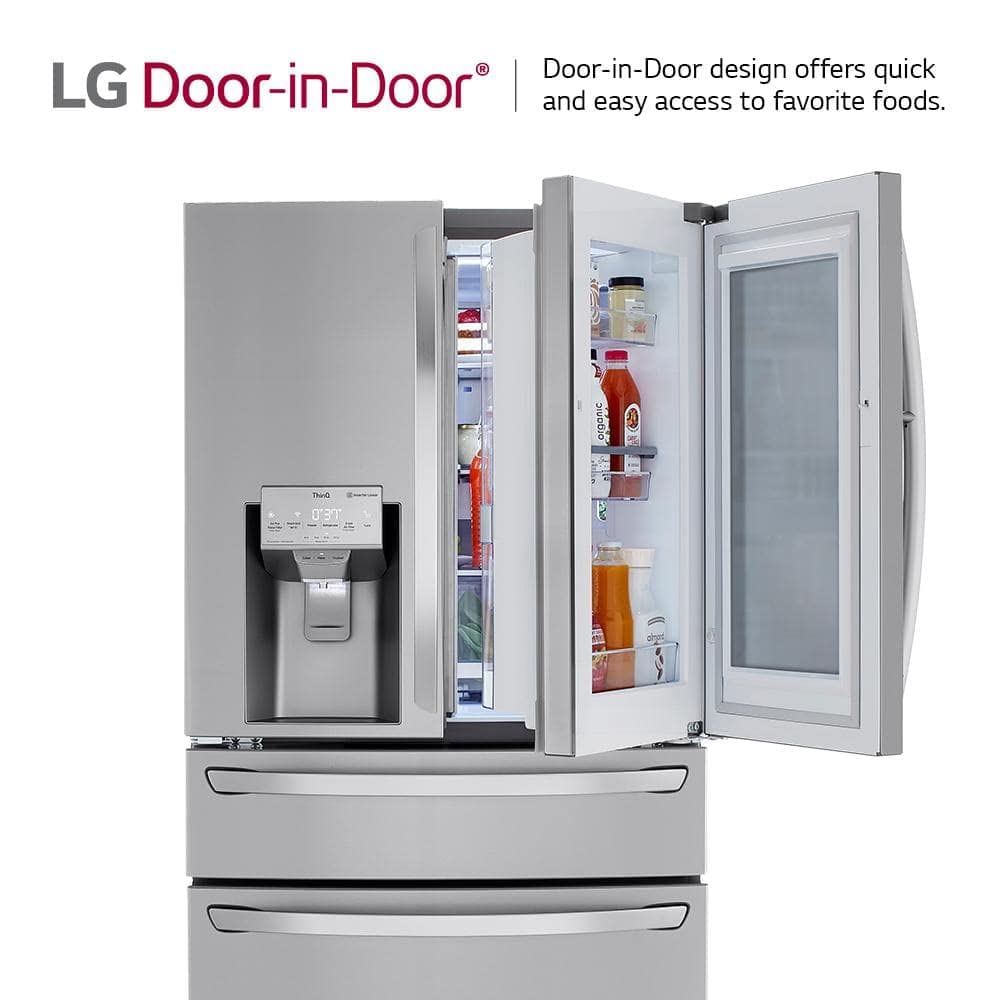 30 кубічних футів. Розумний холодильник InstaView™ Door-in-Door® з підтримкою Wi-Fi та льодогенератором Craft Ice™.
