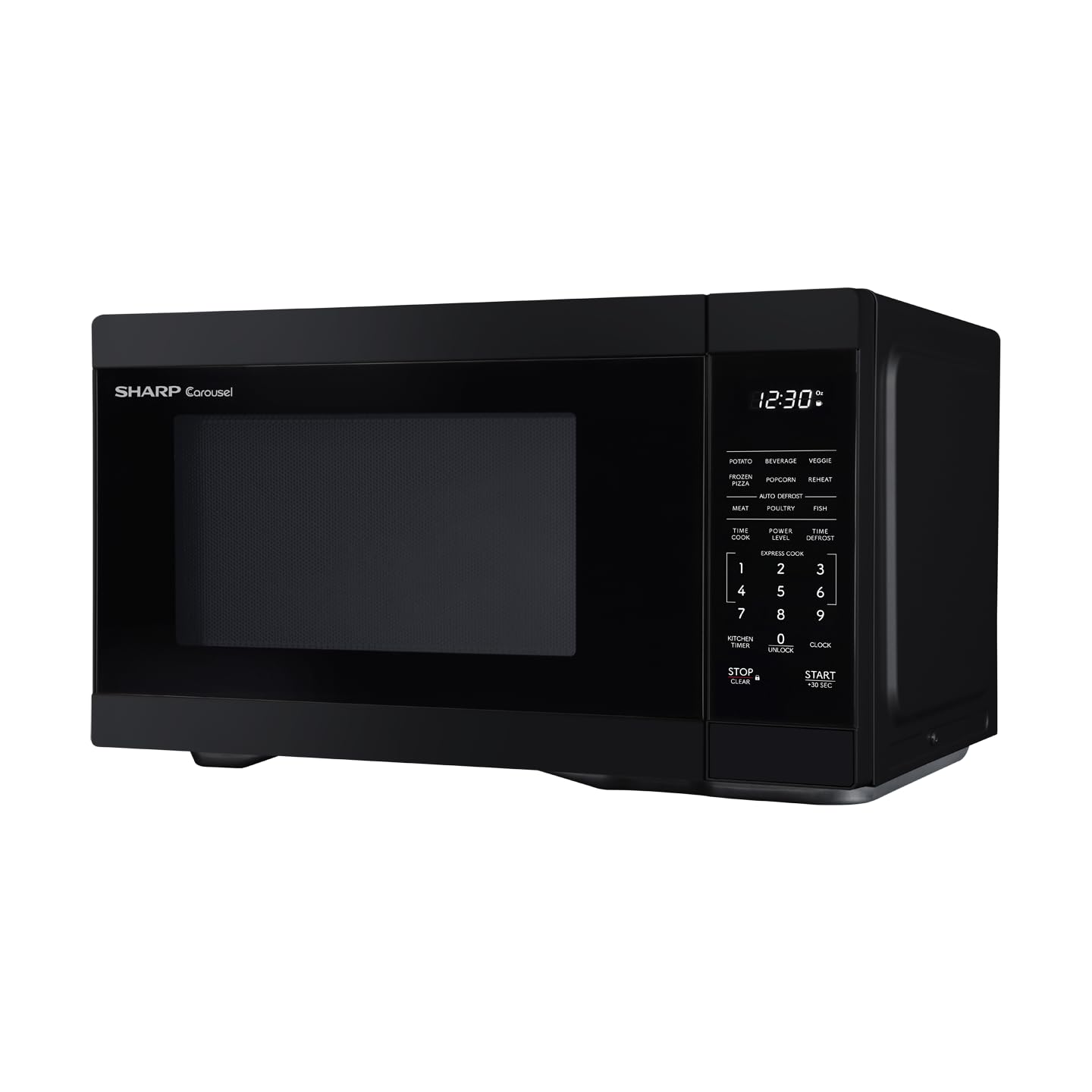 SHARP SMC1161KB Oven with Removable 12.4" Carousel Turntable, Cubic Feet, 1000 Watt Countertop Microwave, 1.1 CuFt, Black