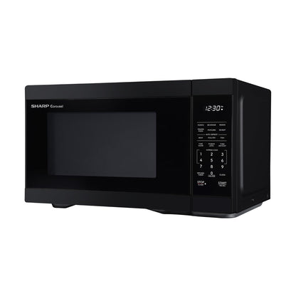 SHARP SMC1161KB Oven with Removable 12.4" Carousel Turntable, Cubic Feet, 1000 Watt Countertop Microwave, 1.1 CuFt, Black