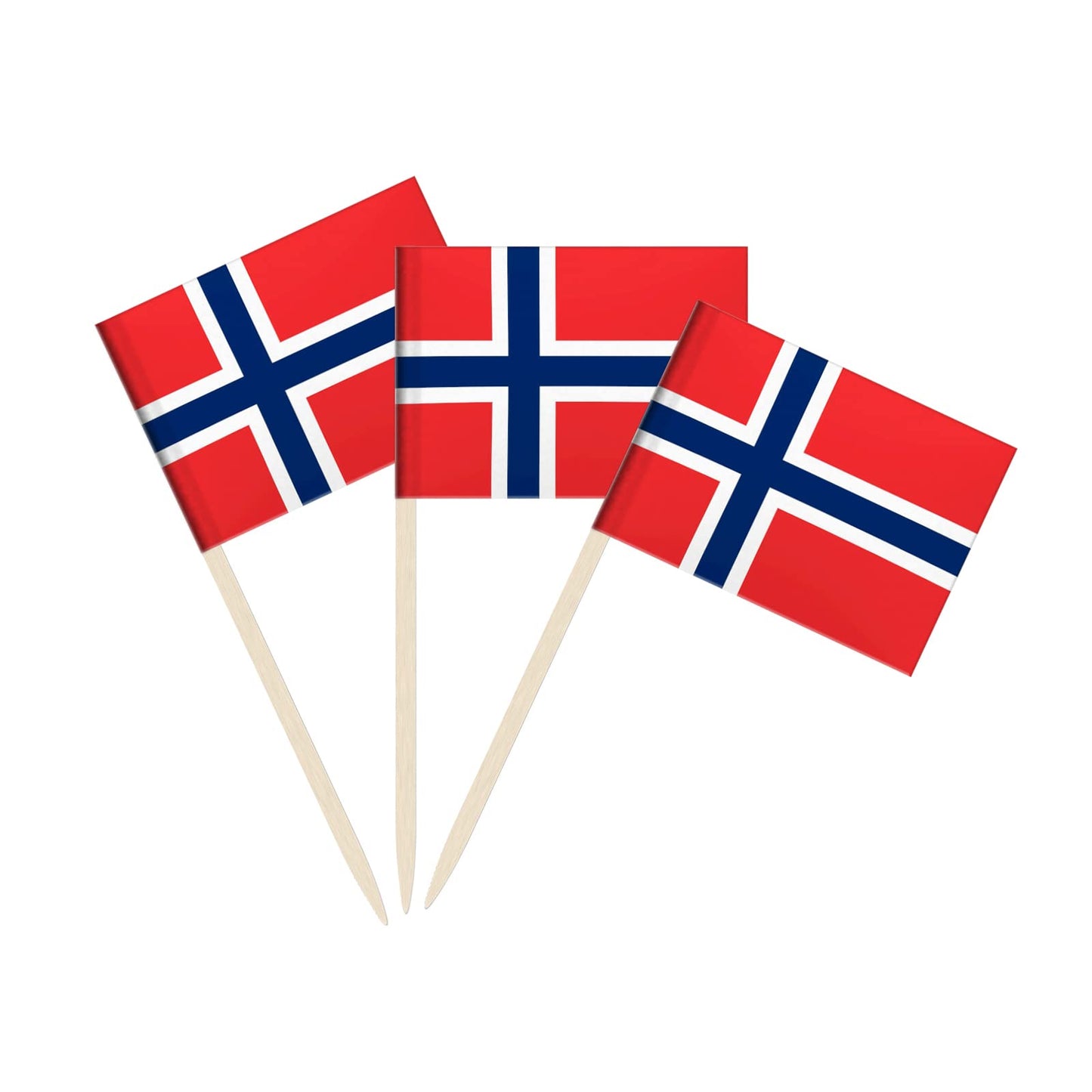 100 Pack USA American Flag US Toothpick Flags, Cocktail Picks Mini Stick Cupcake Toppers Country Picks Party Decoration Celebration Cocktail Food Bar Cake Flags (American)