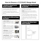 COSMO COS-5MU36 36 in. Delta Collection Ducted Under Cabinet Range Hood, Button Controls, Reusable Filters, LED Lights, Stainless Steel