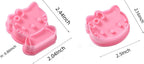 Cute Kitty Cookie Cutter, 4-Piece Cookie Cutter Set with Embossing Stamp Set, Cookie Stamp Kitchen Baking Tools for Cookie Pastry Accessories (Comes with Egg White Separator and Measuring Spoon)