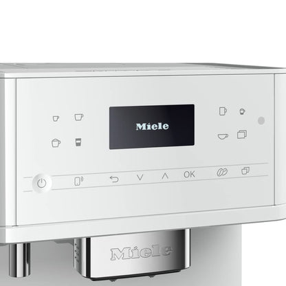 Miele CM 6160 MilkPerfection Automatic Coffee Machine - OneTouch for Two, AromaticSystem, 4 individual profiles, DoubleShot, WiFi-compatible, LED lighting, easy cleaning, in Lotus White