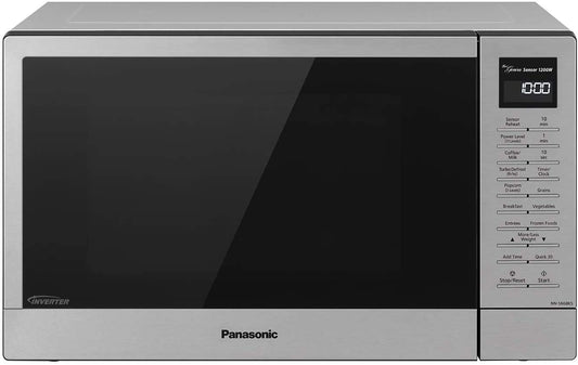 Panasonic NN-SN68KS Compact Microwave Oven with 1200W Power, Sensor Cooking, Popcorn Button, Quick 30Sec & Turbo Defrost, 1.2 cu.ft, Stainless Steel