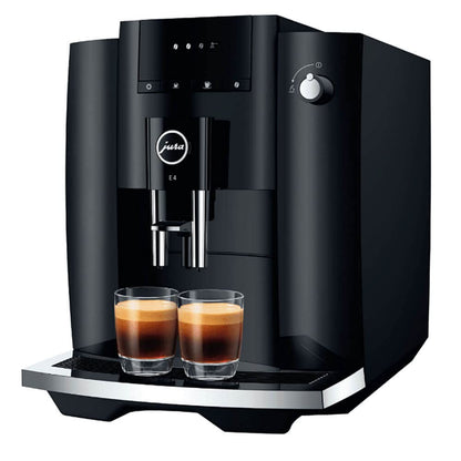 Jura E4 Piano Black Automatic Coffee Machine, 120 volts