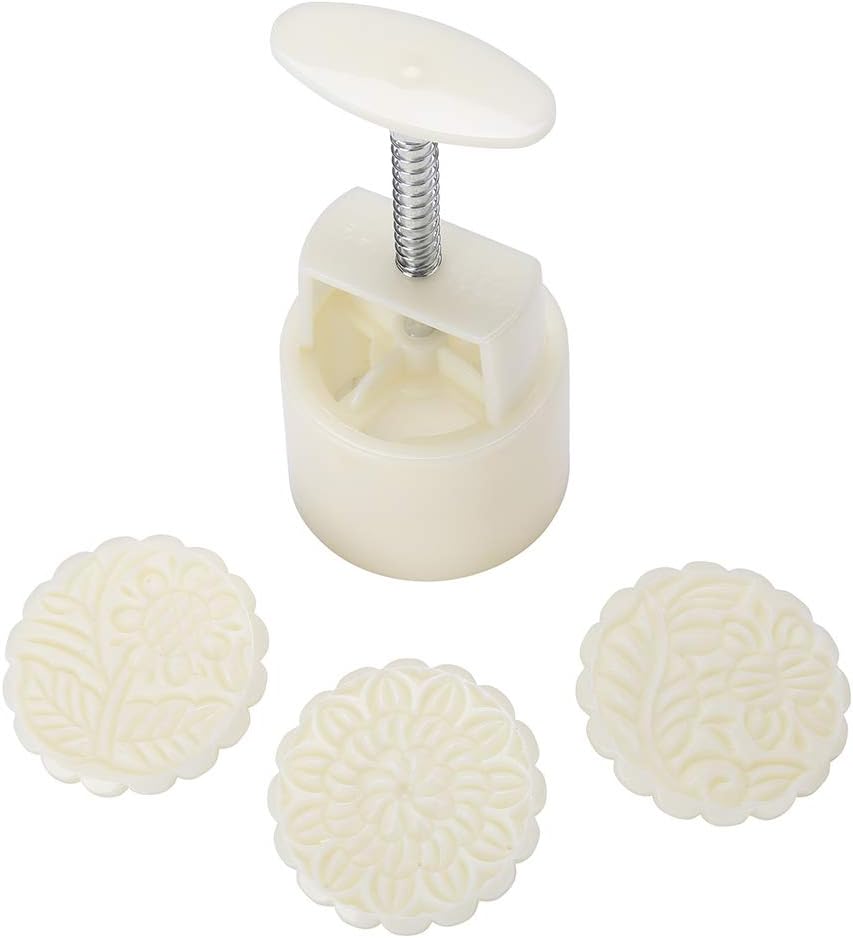 Mid-Autumn Festival Hand-Pressure Moon Cake Mould With 12 Pcs Mode Pattern For 4 Sets