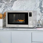 Kuchenka mikrofalowa Panasonic HomeChef 4 w 1 z frytkownicą powietrzną, pieczeniem konwekcyjnym, grillem FlashXpress, technologią mikrofal inwerterowych, 1000 W, 1,2 stopy sześciennej z łatwym w czyszczeniu wnętrzem - NN-CD87KS (stal nierdzewna)