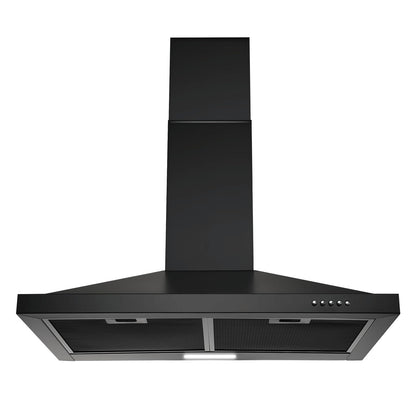 SNDOAS Black Range Hood 30 inch,Hood Vents for Kitchen with Ducted/Ductless Convertible,Vent Hoods 30 inch,Wall Mount Ductless Range Hood,Stainless Steel Kitchen Vent Hood with LED Light