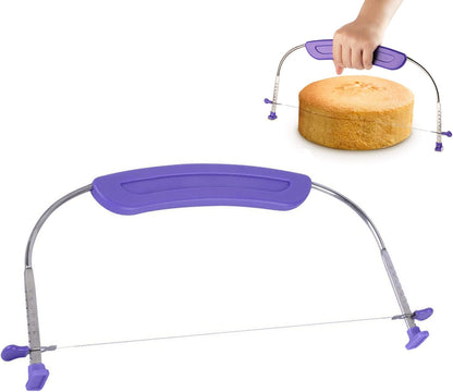 WAFJAMF Adjustable Cake Leveler Cutter for Leveling Tops, Suitable for 10 Inch Cake, Professional Cake Slicer with Stainless Steel Wire Cakes Baking Tool for Wedding Birthday Layer Cake