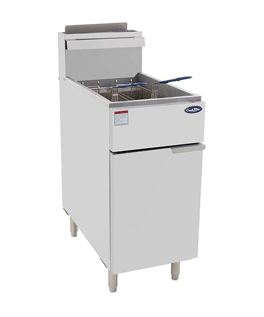 Atosa ATFS-40 Commercial Fryer, full pot, floor model, 3-burner, 40 lb. capacity,LP (propane) gas