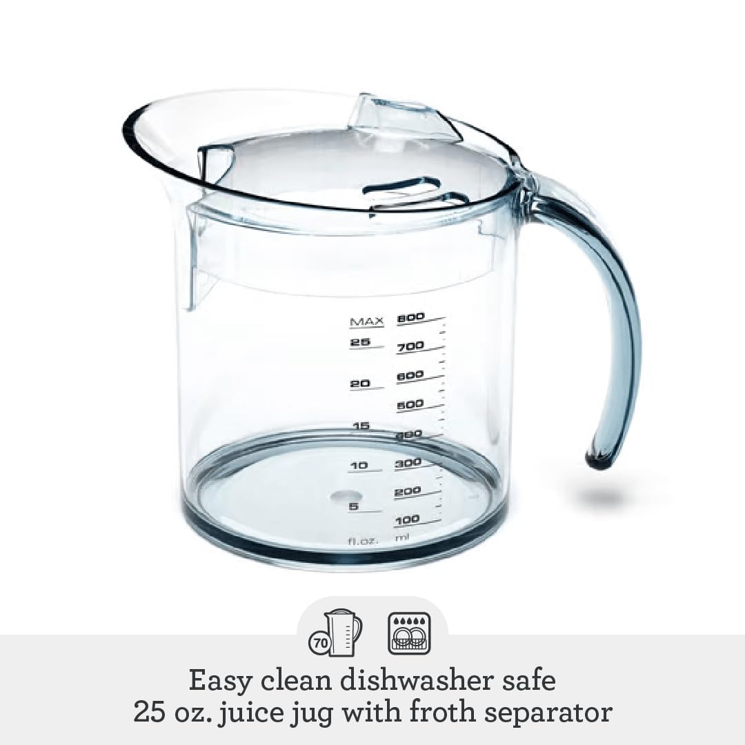 Компактна соковижималка Breville the Juice Fountain, 25,5 см x 25,5 см x 40,7 см, срібляста