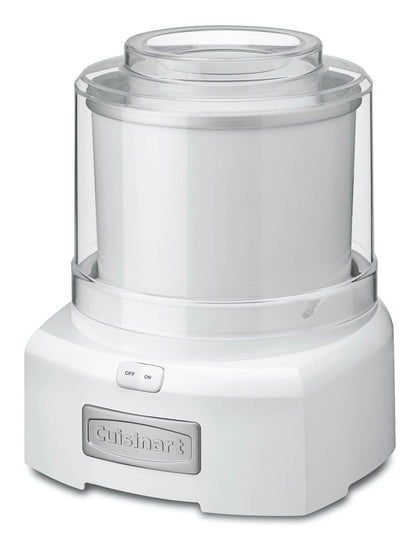 Cuisinart Ice Cream Maker Machine, 1.5 Quart Sorbet, Frozen Yogurt Maker, Double Insulated, White, ICE-21P1