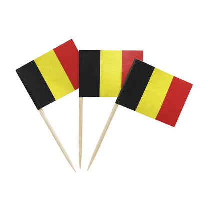 100 Pack USA American Flag US Toothpick Flags, Cocktail Picks Mini Stick Cupcake Toppers Country Picks Party Decoration Celebration Cocktail Food Bar Cake Flags (American)