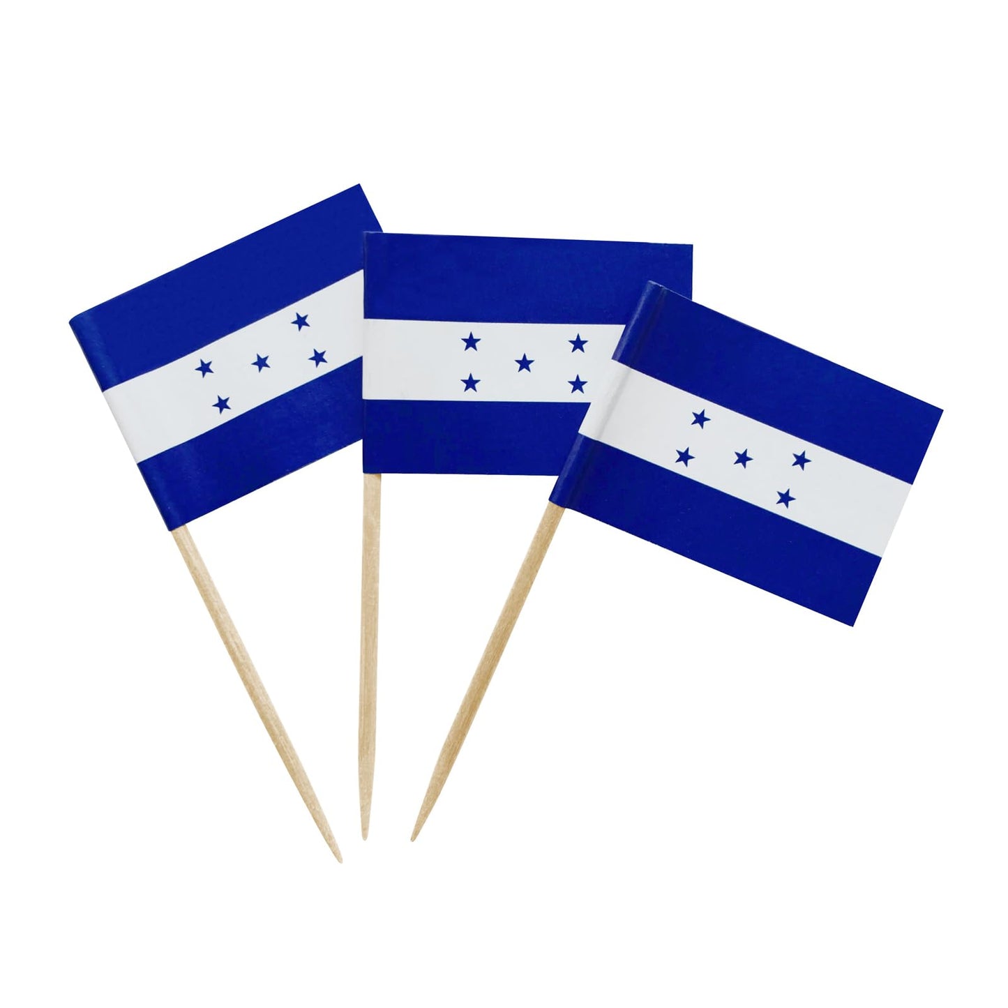 100 Pack USA American Flag US Toothpick Flags, Cocktail Picks Mini Stick Cupcake Toppers Country Picks Party Decoration Celebration Cocktail Food Bar Cake Flags (American)