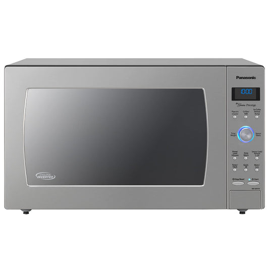 Panasonic Oven with Cyclonic Wave Inverter Technology, 1250W, 2.2 cu.ft. Countertop Microwave with Genius Sensor One-Touch Cooking – NN-SD975S (Stainless Steel/Silver), Stainless