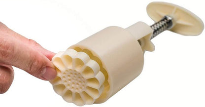 Cookie Press Mid-Autumn Festival Hand-Pressure Moon Cake Mould with 6 Pcs Mode Pattern for 1 Sets - 50g Cookie Stamp Mooncake Mold Set - Cookie Stamps DIY Decoration Press Cake Cutter