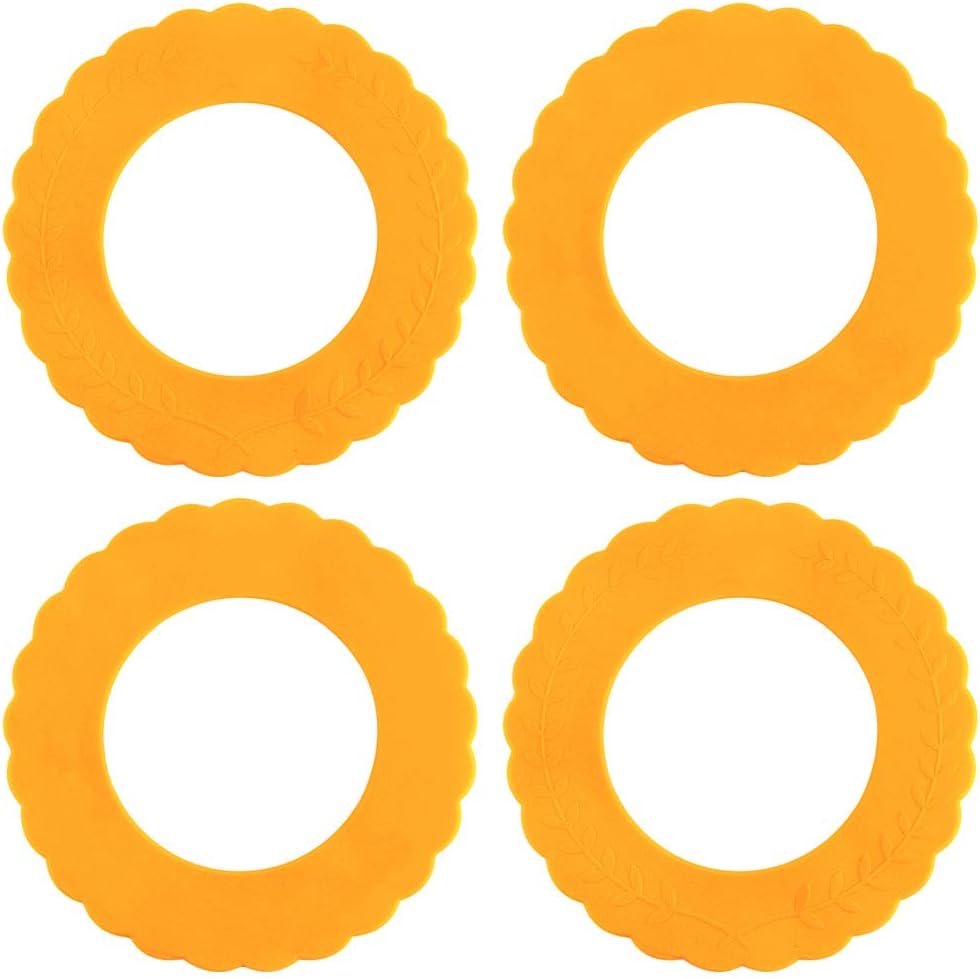 Webake Mini Silicone Pie Shield 4 Pack, Pie Crust Protector Shield for Mini Pie Pans, BPA Free European Food Grade Silicone Pinch Test Passed, Fits Rimmed Pie Dish 5” - 6” to Protect Edge from Burning