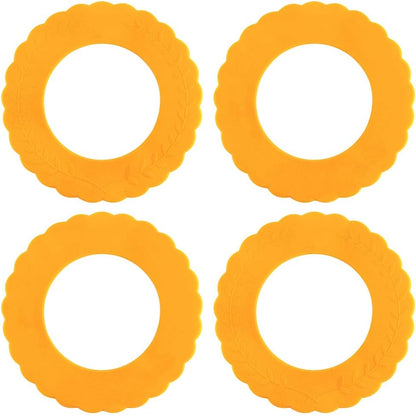 Webake Mini Silicone Pie Shield 4 Pack, Pie Crust Protector Shield for Mini Pie Pans, BPA Free European Food Grade Silicone Pinch Test Passed, Fits Rimmed Pie Dish 5” - 6” to Protect Edge from Burning