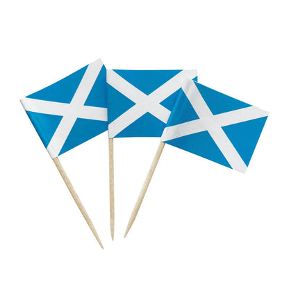 100 Pack USA American Flag US Toothpick Flags, Cocktail Picks Mini Stick Cupcake Toppers Country Picks Party Decoration Celebration Cocktail Food Bar Cake Flags (American)