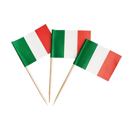 100 Pack USA American Flag US Toothpick Flags, Cocktail Picks Mini Stick Cupcake Toppers Country Picks Party Decoration Celebration Cocktail Food Bar Cake Flags (American)