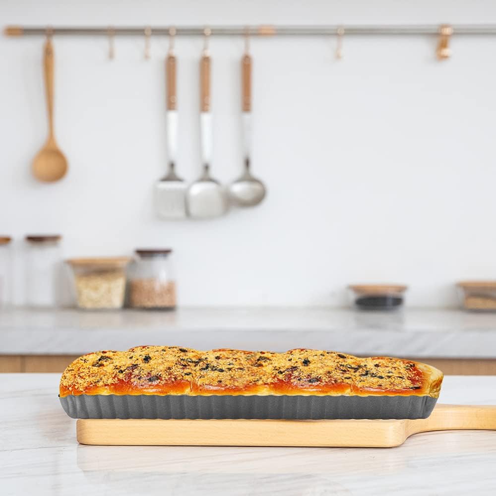 Rectangular Tart Pan 14 Inch Nonstick Quiche Pie Pan with Removable Bottom Tart Pan for Pies, Quiche Bakeware, Cheese Cakes, Desserts