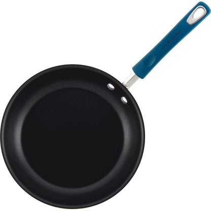 Rachael Ray Brights Nonstick Cookware Set / Pots and Pans Set - 14 Piece, Marine Blue