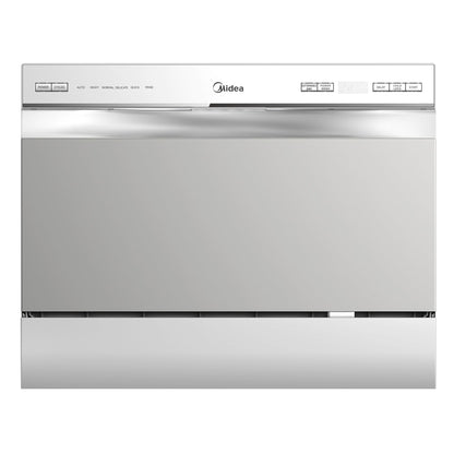 Midea MDC22P2ASS Energy Star Portable Dishwasher, 6 Place Settings & 6+2 Washing Programs.Most of The Cleaning Cycles, Including Auto, Heavy, Normal, Delicate, ECO, Quick and Rinse, White