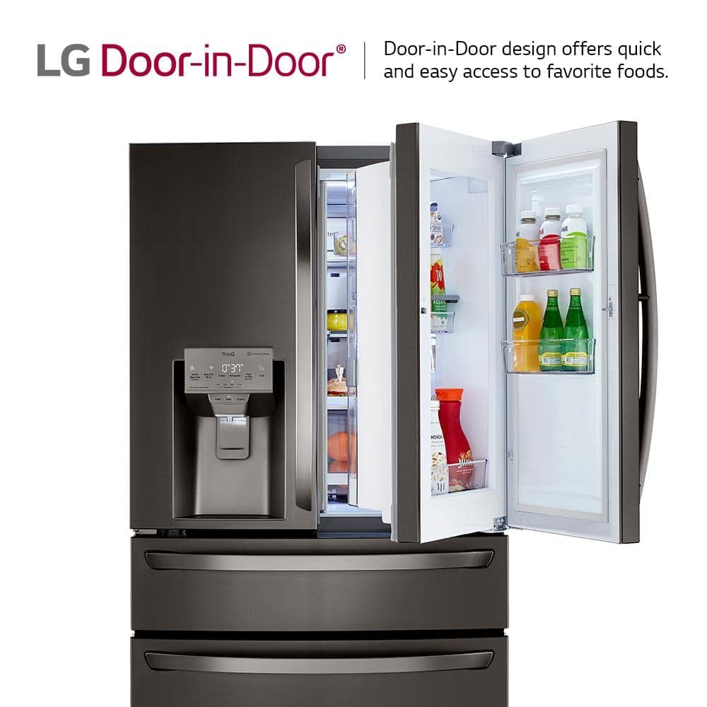 LG LRMDS3006D / LRMDS3006D / LRMDS3006D Розумний холодильник об'ємом 30 куб. футів з Wi-Fi та льодогенератором Craft Ice Maker.