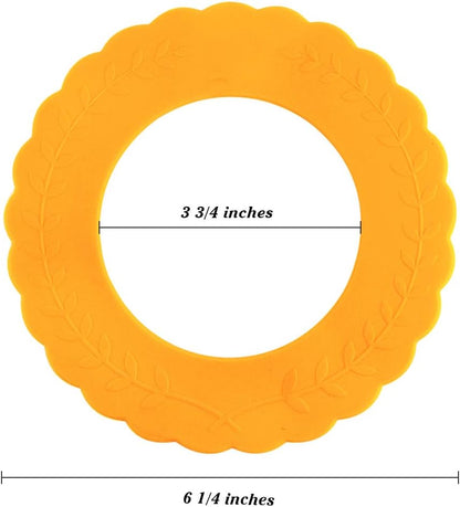 Webake Mini Silicone Pie Shield 4 Pack, Pie Crust Protector Shield for Mini Pie Pans, BPA Free European Food Grade Silicone Pinch Test Passed, Fits Rimmed Pie Dish 5” - 6” to Protect Edge from Burning