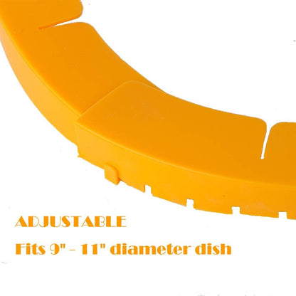 Kamehame Pie Weights Ceramic 1.2LB, Silicone Pie Crust Protector Shield Adjustable Fits 9 Inch - 11 Inch Pie Pan, Set of 2 for Tart, Pizza, Pie Pastry Baking Value Pack