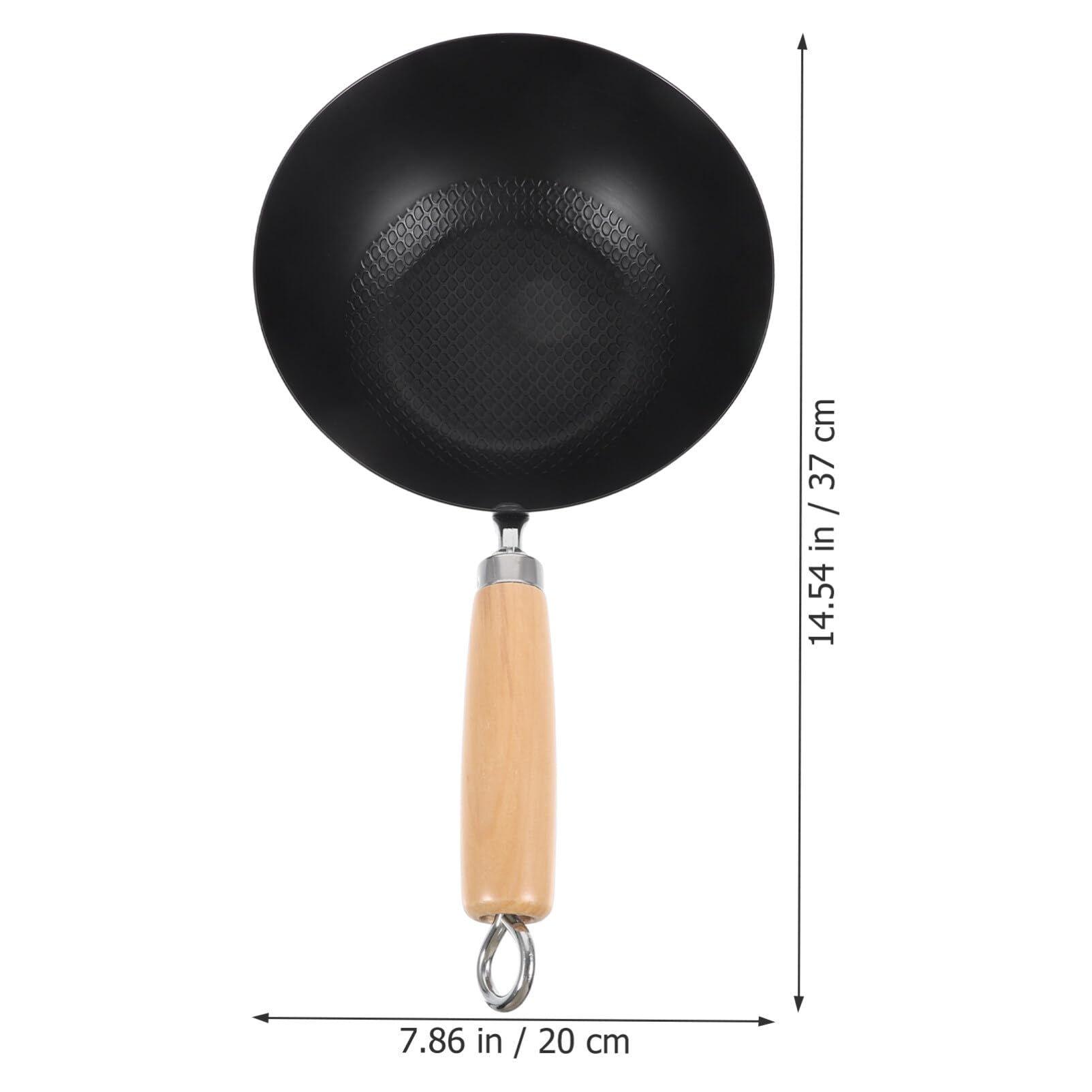 ABOOFAN Small Wok Stir Fry Pan Chinese Wok with Round Bottom Wok Chinese Pow Wok 20cm Japanese Cookware Single Person Wok for Kitchen