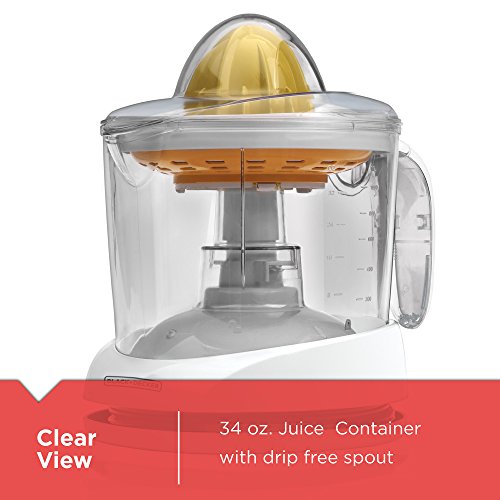 BLACK+DECKER 32oz Electric Citrus Juicer, CJ625, Pressure Activated, Adjustable Pulp Control, Dishwasher-Safe