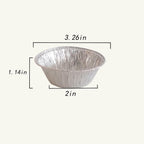 100 Pcs Aluminum Foil Mini Pans, Great for Baking Tarts, Quiche, Pudding, etc.