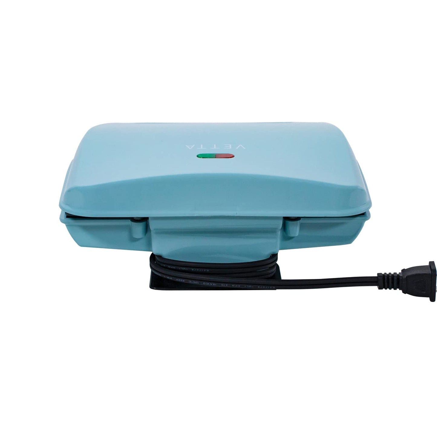 VETTA 760-Watt Nonstick Panini Press, Sandwich Maker, Automatic Temperature Control, Nonstick Coating, Nonslide Feet, Indoor Large Versatile Grill, 28.5 in. Wrappable Power Cord, Seafoam Blue