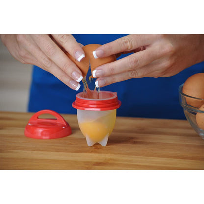 Egglettes Egg Cooker - Hard Boiled Eggs without the Shell, 4 Egg Cups