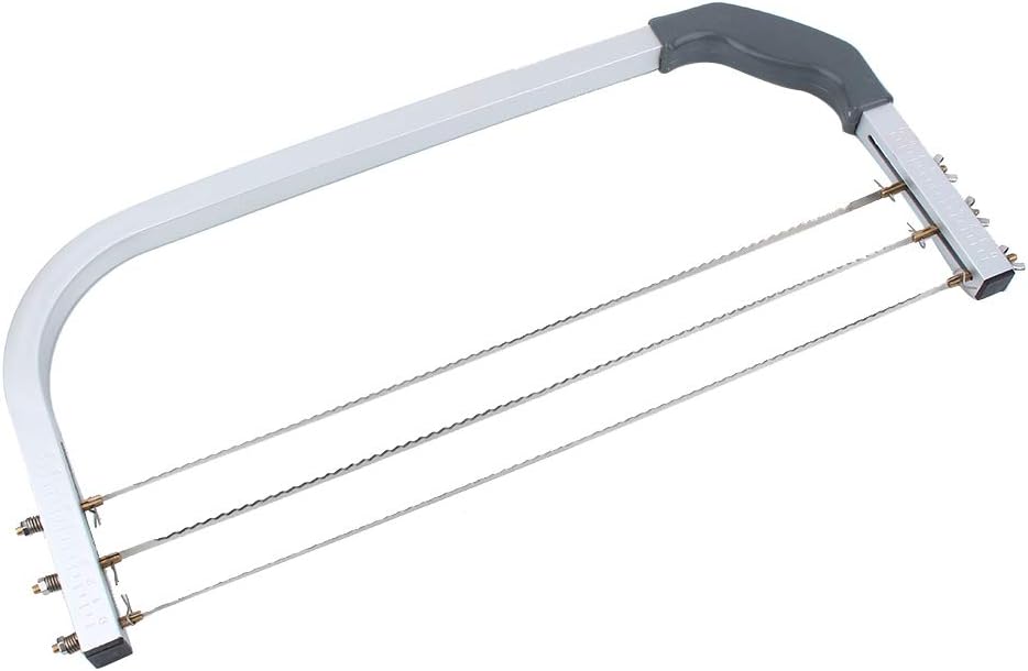 Ejoyous Cake Cutter Leveller, Stainless Steel 3 Wire Slicer for Perfect Cake Cutting Adjustable Cake Leveller Cutting Wire Leveller, for Birthday Layer Cake Ideal Kitchen Baking Tool