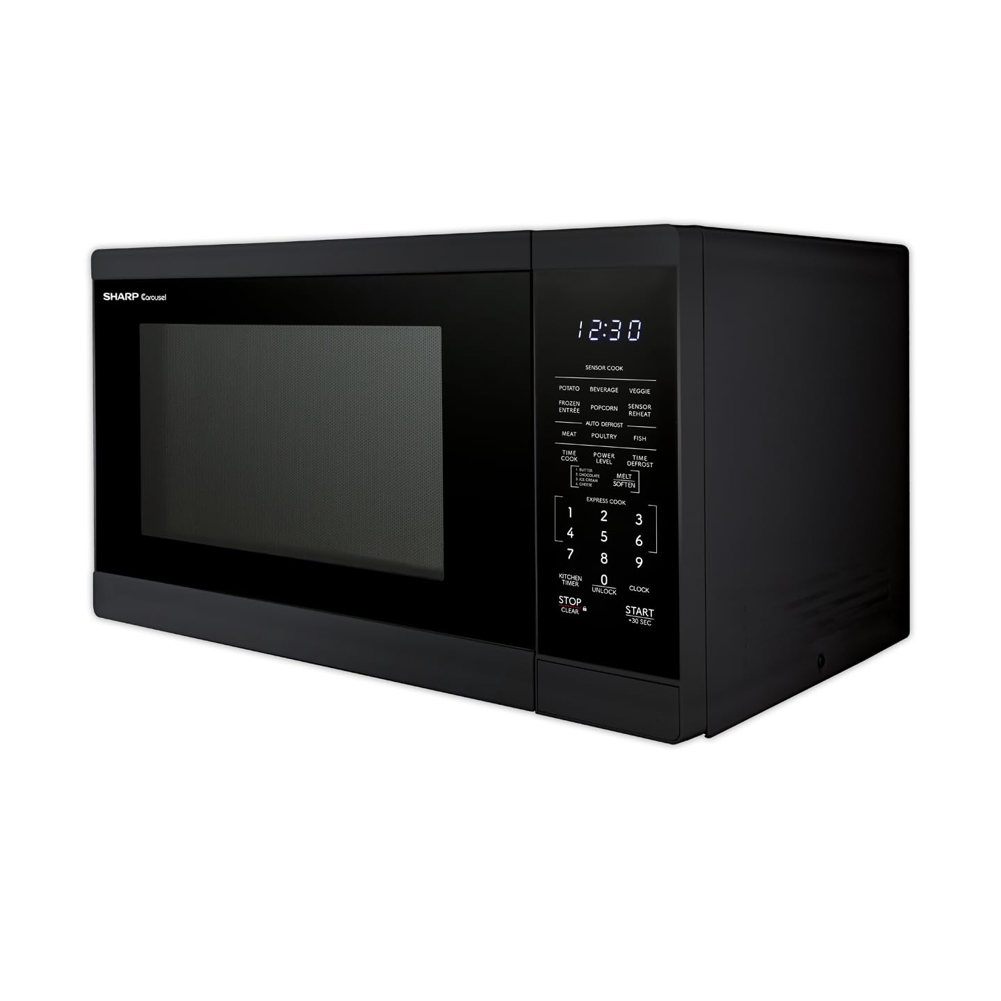 SHARP SMC1461KB Oven with Removable 12.4" Carousel Turntable, Cubic Feet, 1100 Watt Countertop Microwave, 1.4 CuFt, Black