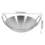 Cabilock нержавіюча сталь вок електричний вок кухонна сковорода для приготування їжі міцна сковорода для приготування їжі вок вуглецева сталь вок антипригарна сковорода плоский дно вок паельєра робота на вок з подвійною ручкою горщик яйце